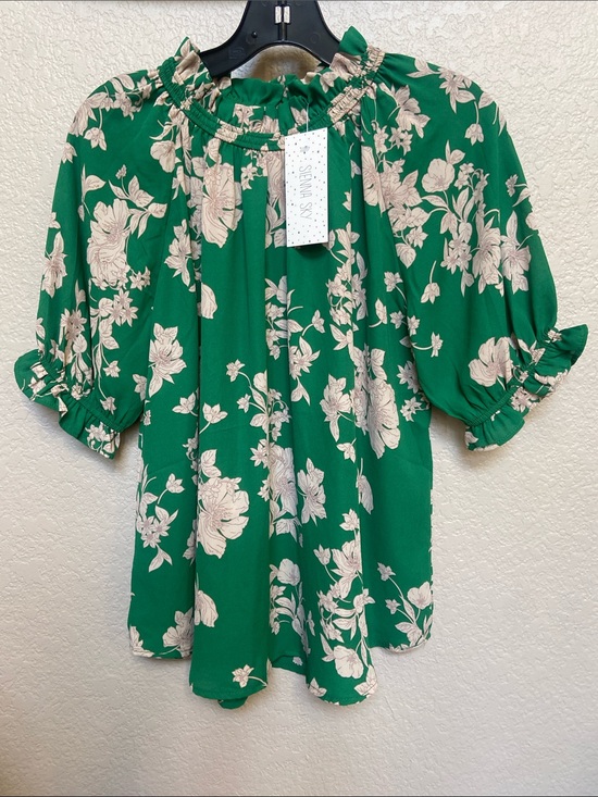 Sienna Sky Tops - 2/$20 Sale* Beautiful green blouse with floral print, size S, by Sienna Sky. NWT